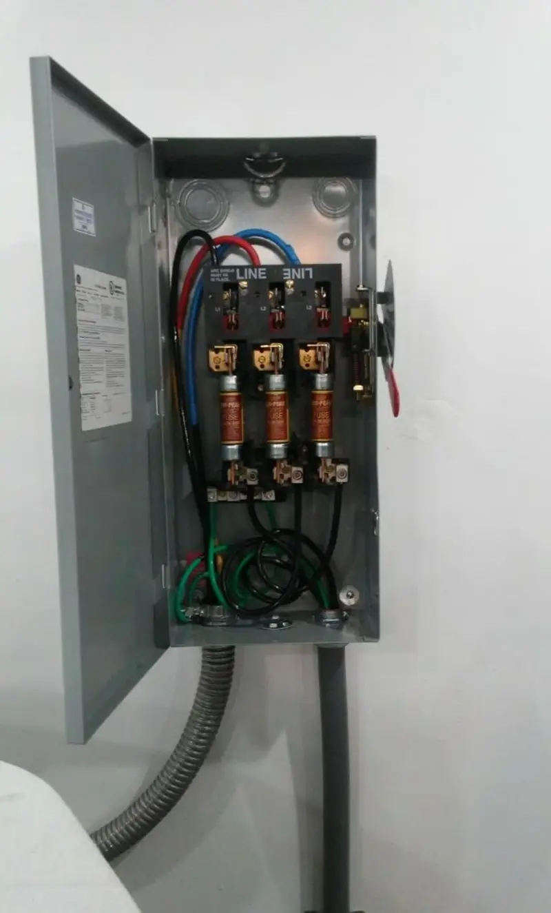 Three-phase disconnect switch installed for Electrical Wiring & Rewiring in Bluefield